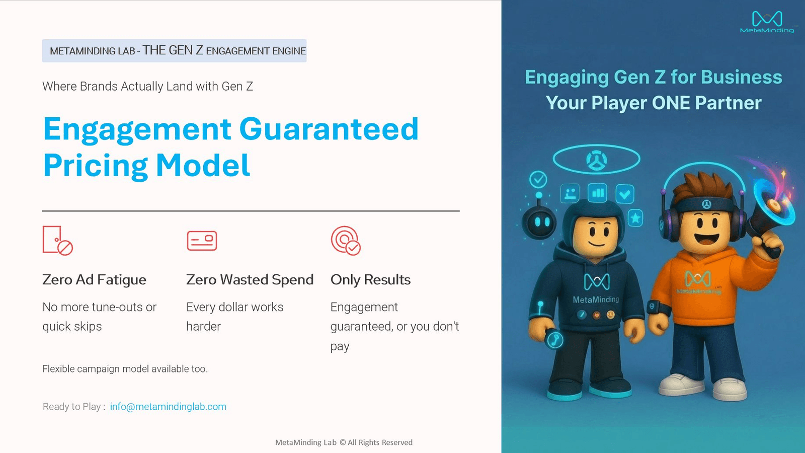 Industry-First Engagement Guaranteed Pricing model
